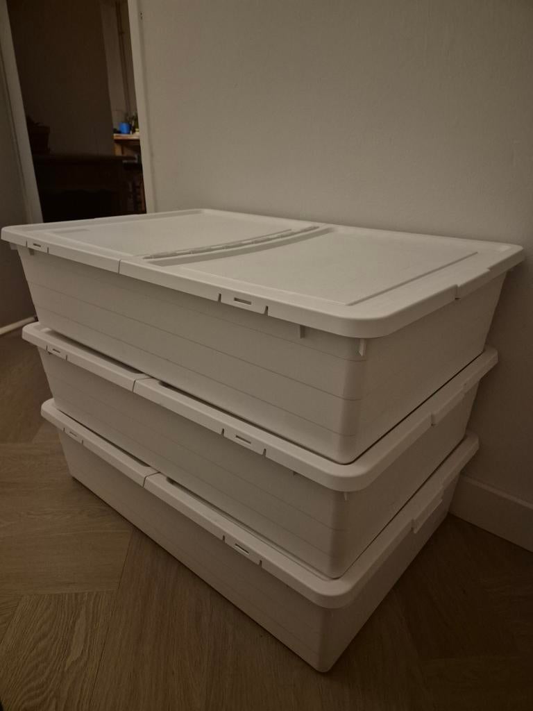 3 IKEA Sockerbit opbergdozen met deksel, Doe-het-zelf en Verbouw, Kratten en Dozen, Ophalen, Doos, 40 tot 60 cm, Minder dan 35 cm