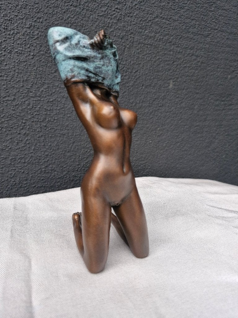 meisje brons naakt art deco. Fraai!, Antiek en Kunst, Kunst | Beelden en Houtsnijwerken, Verzenden, Art deco, Brons, Beeld