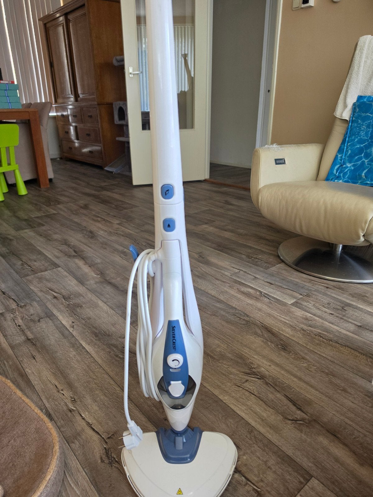 Silvercrest 2-in-1 Stoommop & Handstoomreiniger (1500W) nu, Witgoed en Apparatuur, Ophalen of Verzenden, Zo goed als nieuw, Stoomreiniger