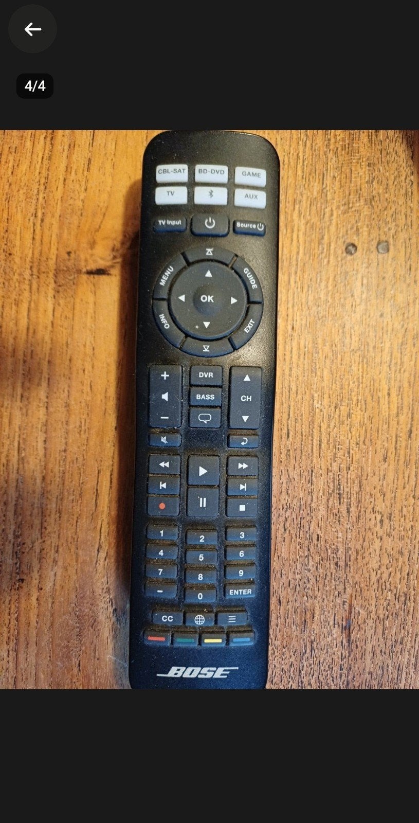 Bose soundbar afstandsbediening - Universeel, Audio, Tv en Foto, Ophalen of Verzenden, Gebruikt, Universeel, Dvd
