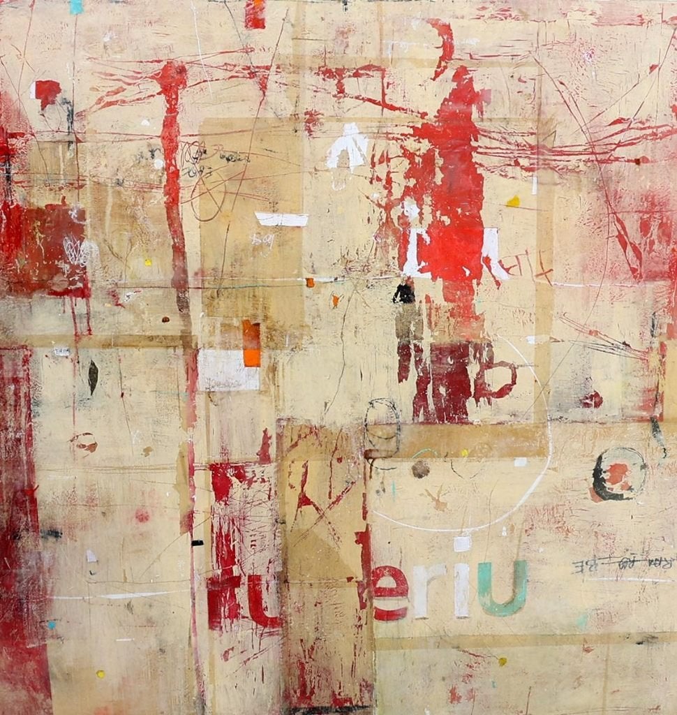 Suus Kooijman(1960)Gemengde Techniek Was"Abstract C " Ges, Ophalen