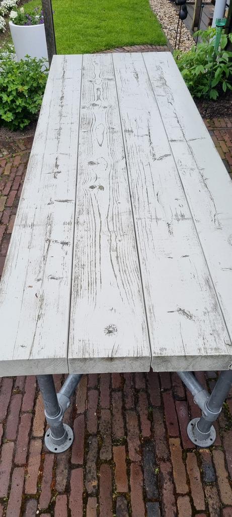 Robuuste tuintafel steigerpijp, Ophalen, Gebruikt, Rechthoekig, Metaal