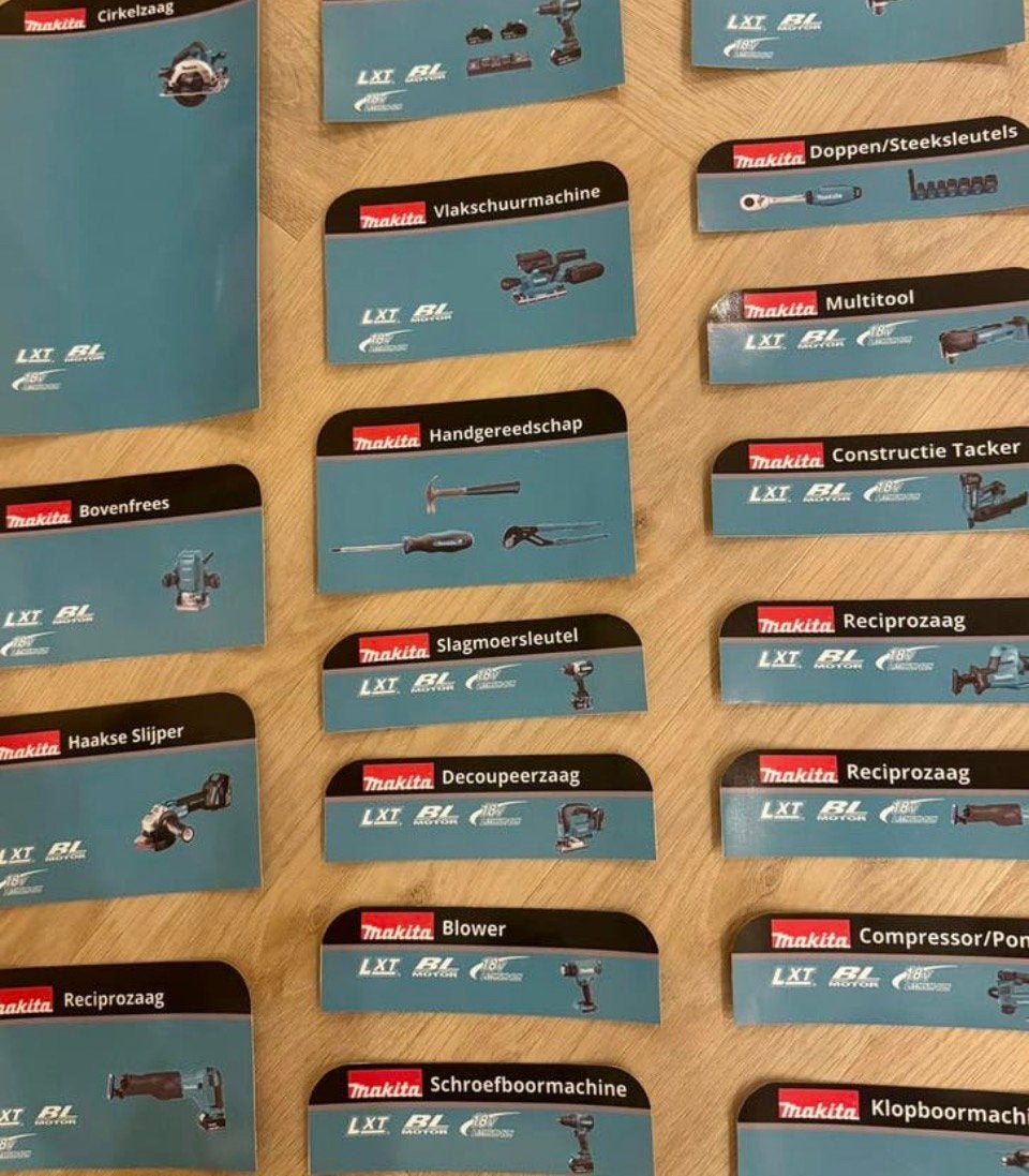 Mbox stickers voor Makita Mbox/Makpac, Verzenden, Nieuw