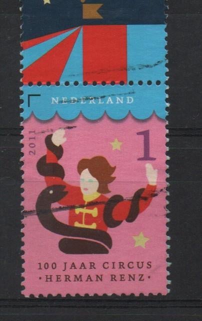 ‹(•¿•)› nl k0736 circus renz tab, Postzegels en Munten, Postzegels | Nederland, Ophalen of Verzenden, Na 1940, Gestempeld
