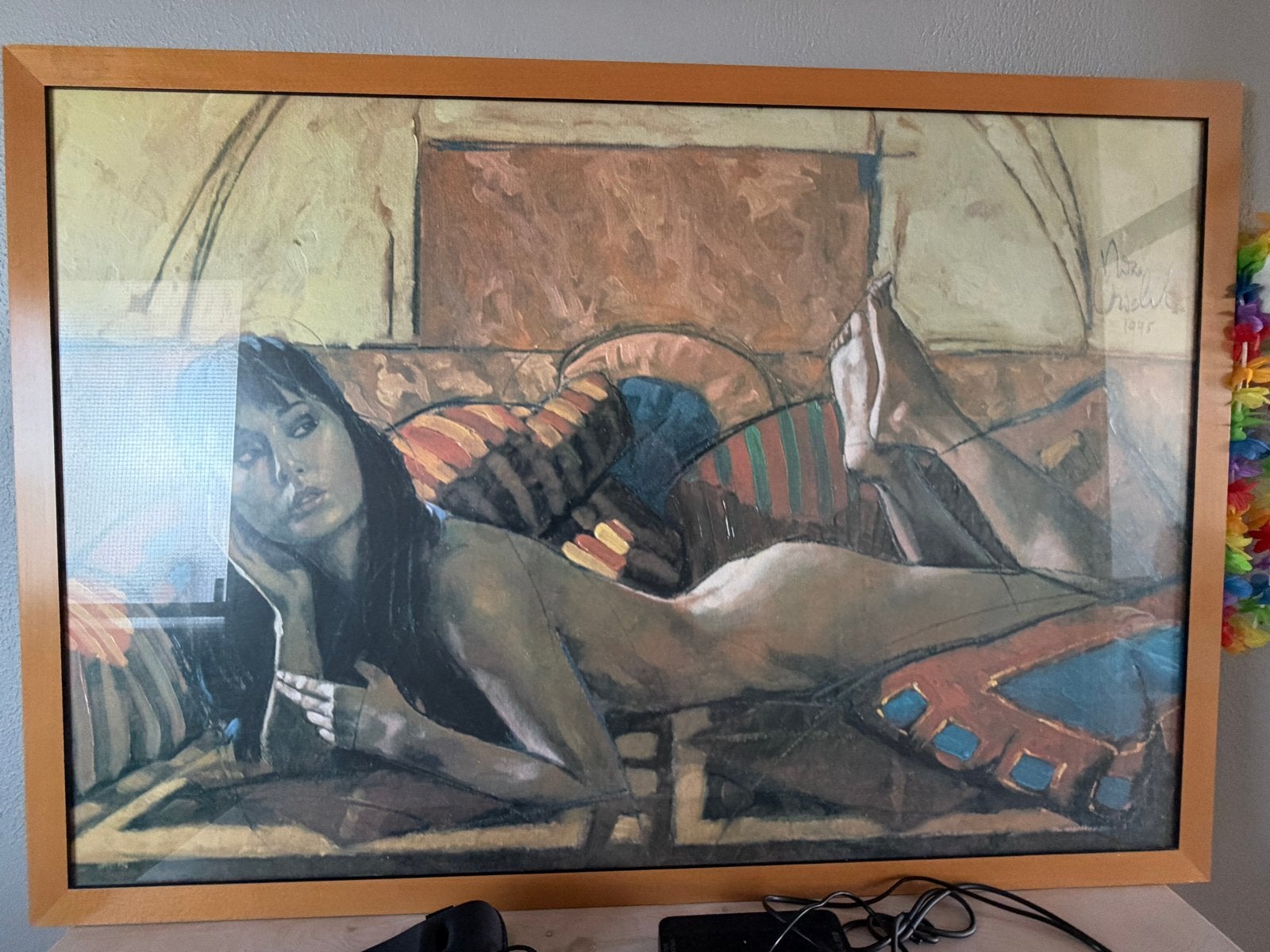 Print liggende vrouw, Nico Vrielink l1997 | groot, Ophalen, Gedateerd, Portret of Personen, Realistisch