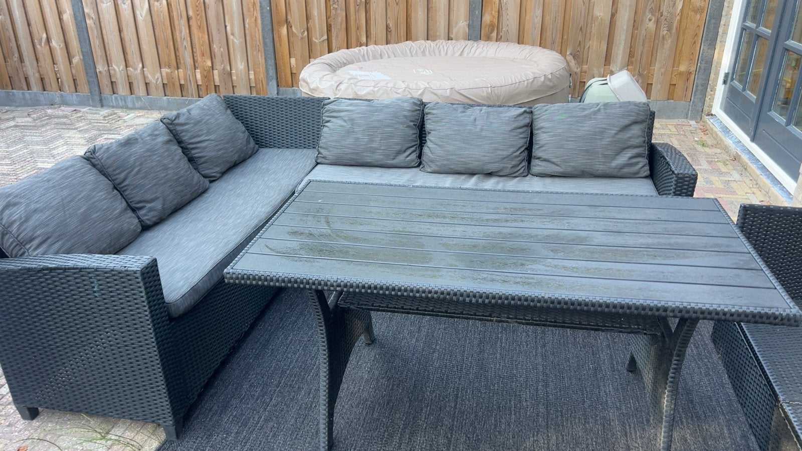 Nette zwarte tuinset te koop, Tuin en Terras, Ophalen, Zo goed als nieuw