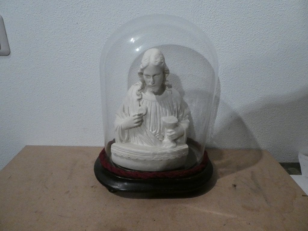 twee stolpen van glas, Gebruikt, Met plateau, Glas, 9 cm