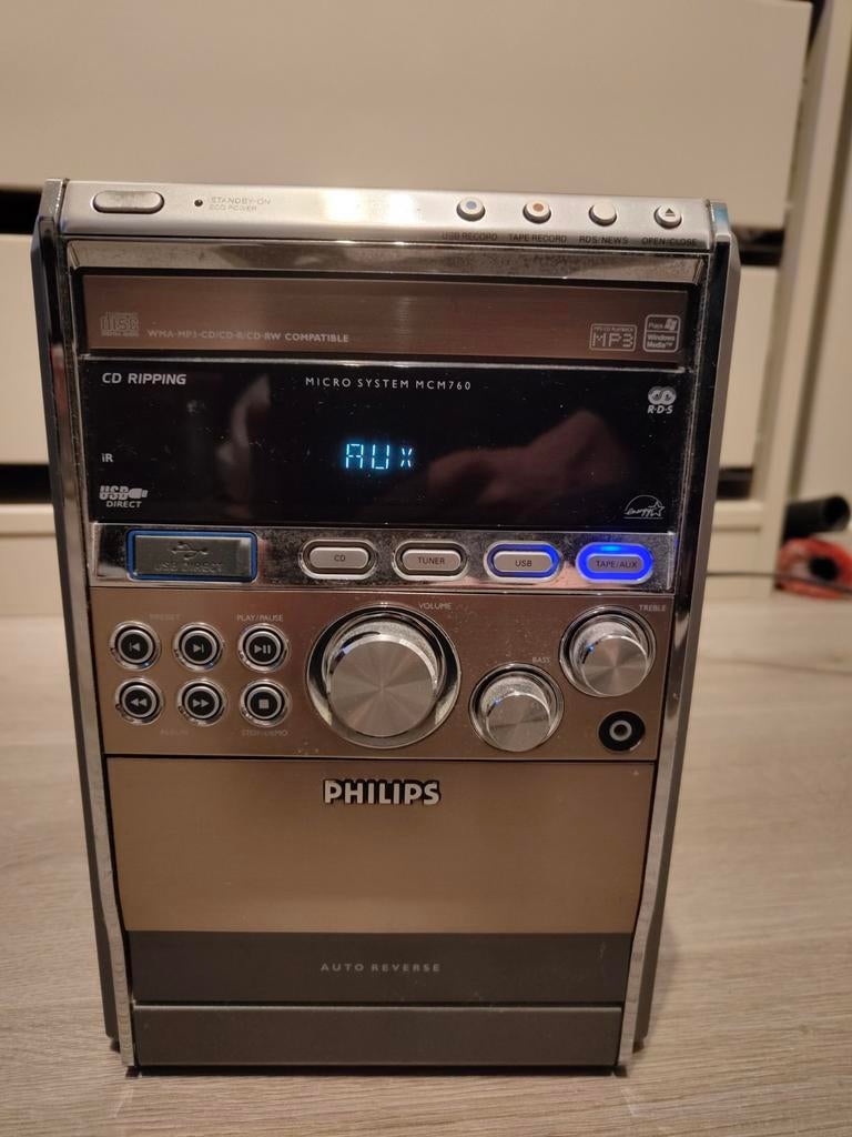 Mooie Philips versterker 2x 75W Rms MCM760, Overige merken, Gebruikt, Ophalen of Verzenden, 120 watt of meer