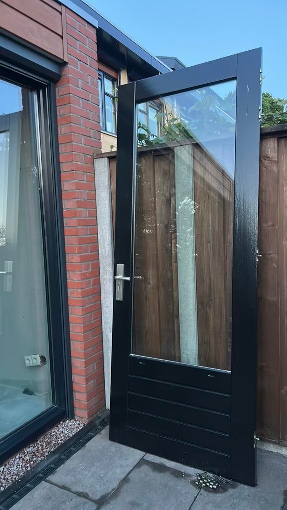 meranti deur, Ophalen, 200 tot 215 cm, Hout, Buitendeur