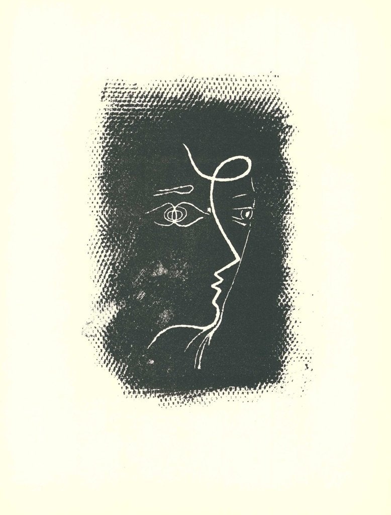 Georges Braque - Profil de Femme - Litho, Ophalen of Verzenden