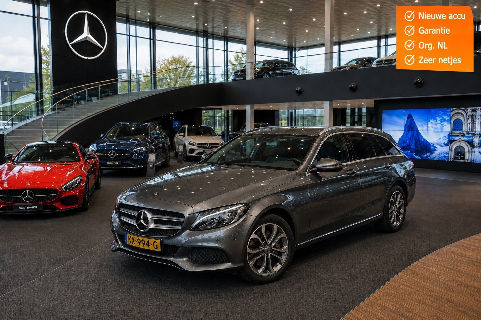 Mercedes-Benz C-Klasse C350e, Nieuwe accu, Org. NL, Garantie, Auto's, Mercedes-Benz, Automaat, Achterwielaandrijving, 0 kg, Stationwagon
