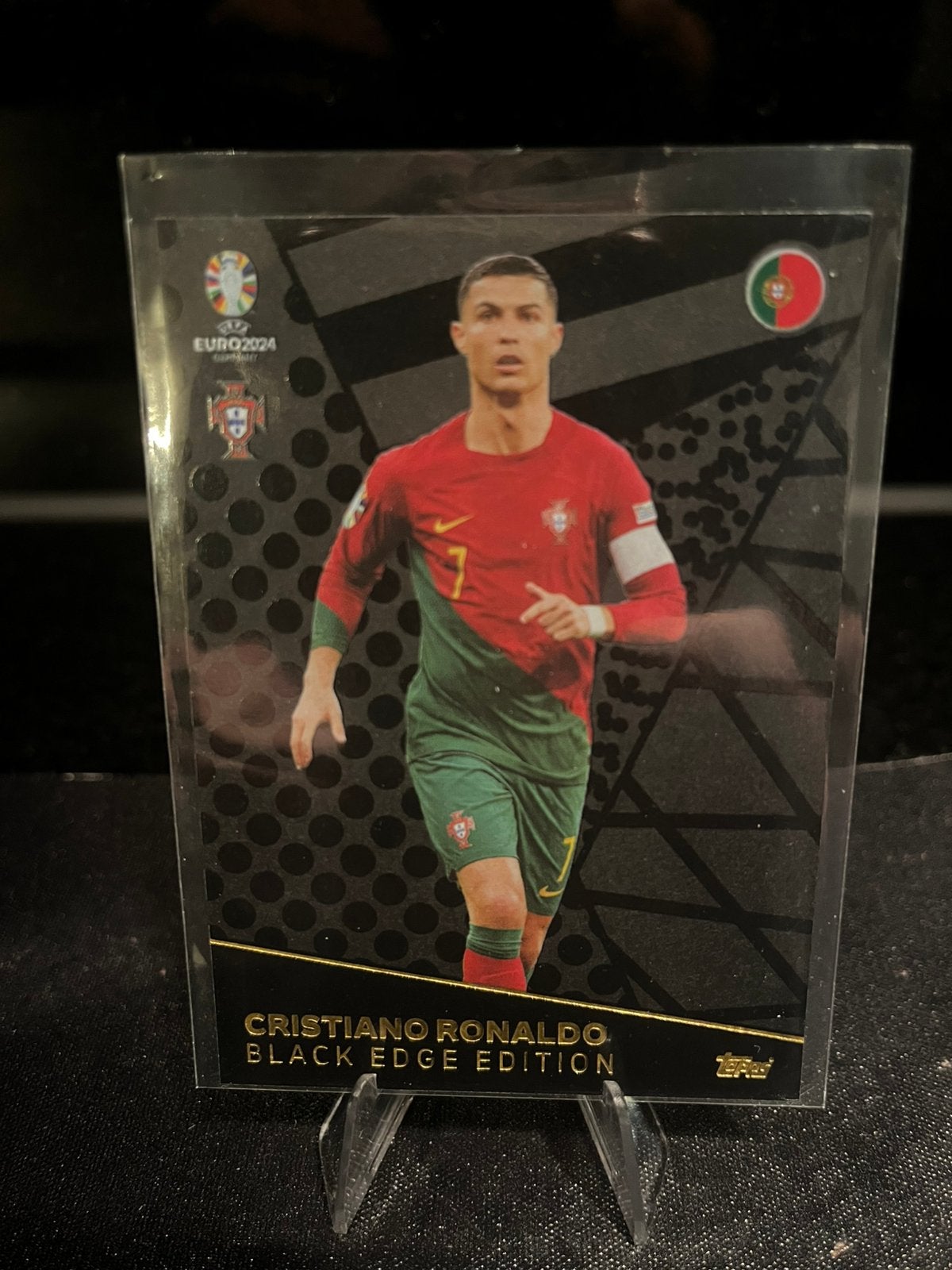 Cristiano Ronaldo Black Edge Edition EURO 2024, Ophalen of Verzenden, Zo goed als nieuw, Buitenlandse clubs, Poster, Plaatje of Sticker