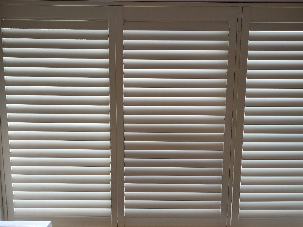 Shutters wit 3x81 cm, Ophalen, Wit, Zo goed als nieuw, 200 cm of meer