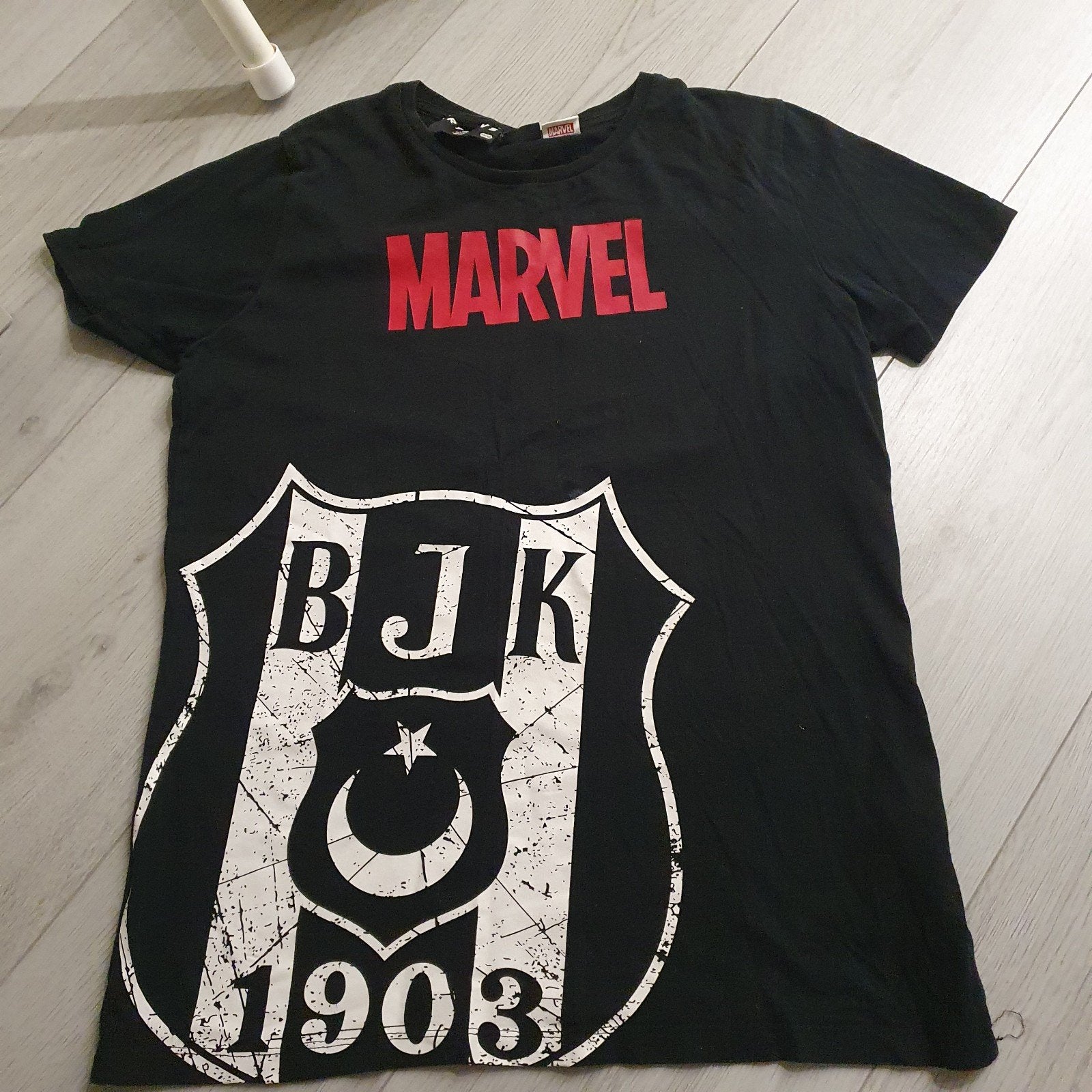 Zwart Marvel BJK T-shirt voor jongens, maat 11-12 jaar, Ophalen of Verzenden, Shirt of Longsleeve, Jongen, Gebruikt