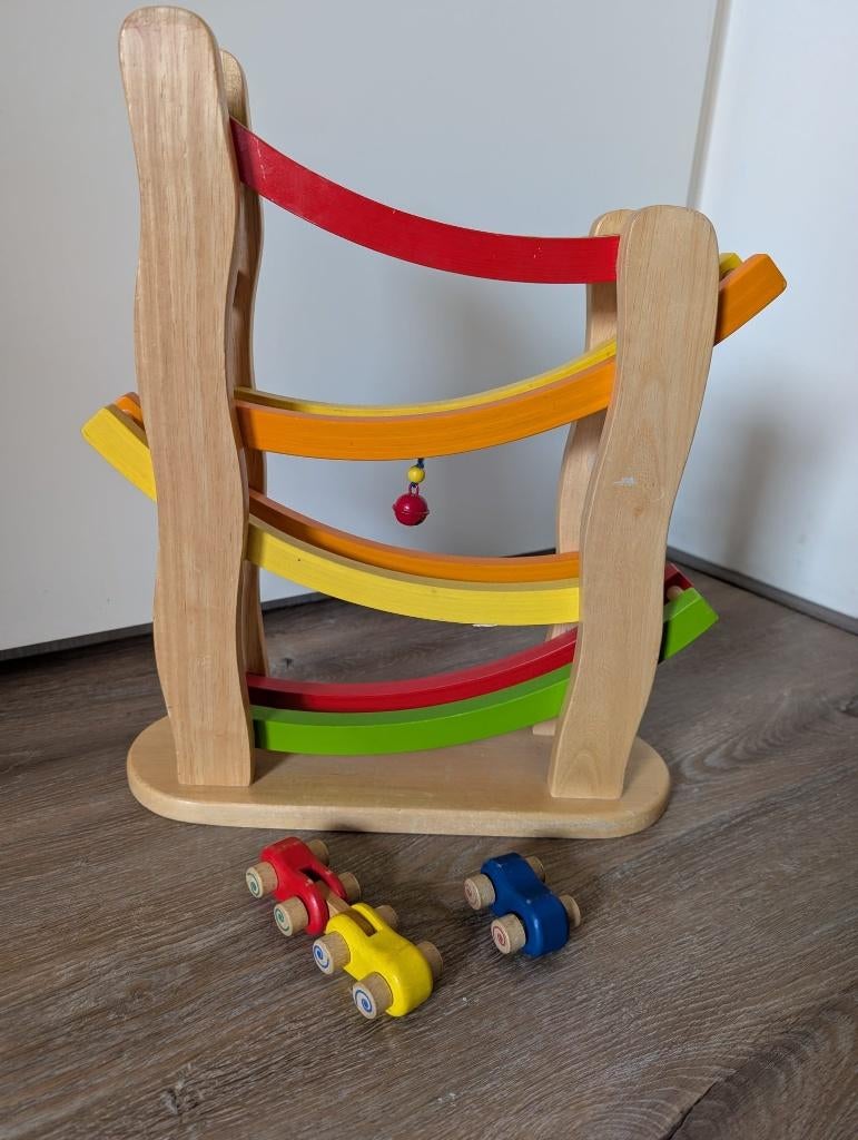 Houten autobaan, Kinderen en Baby's, Speelgoed | Houten speelgoed, Ophalen, Gebruikt, Overige typen