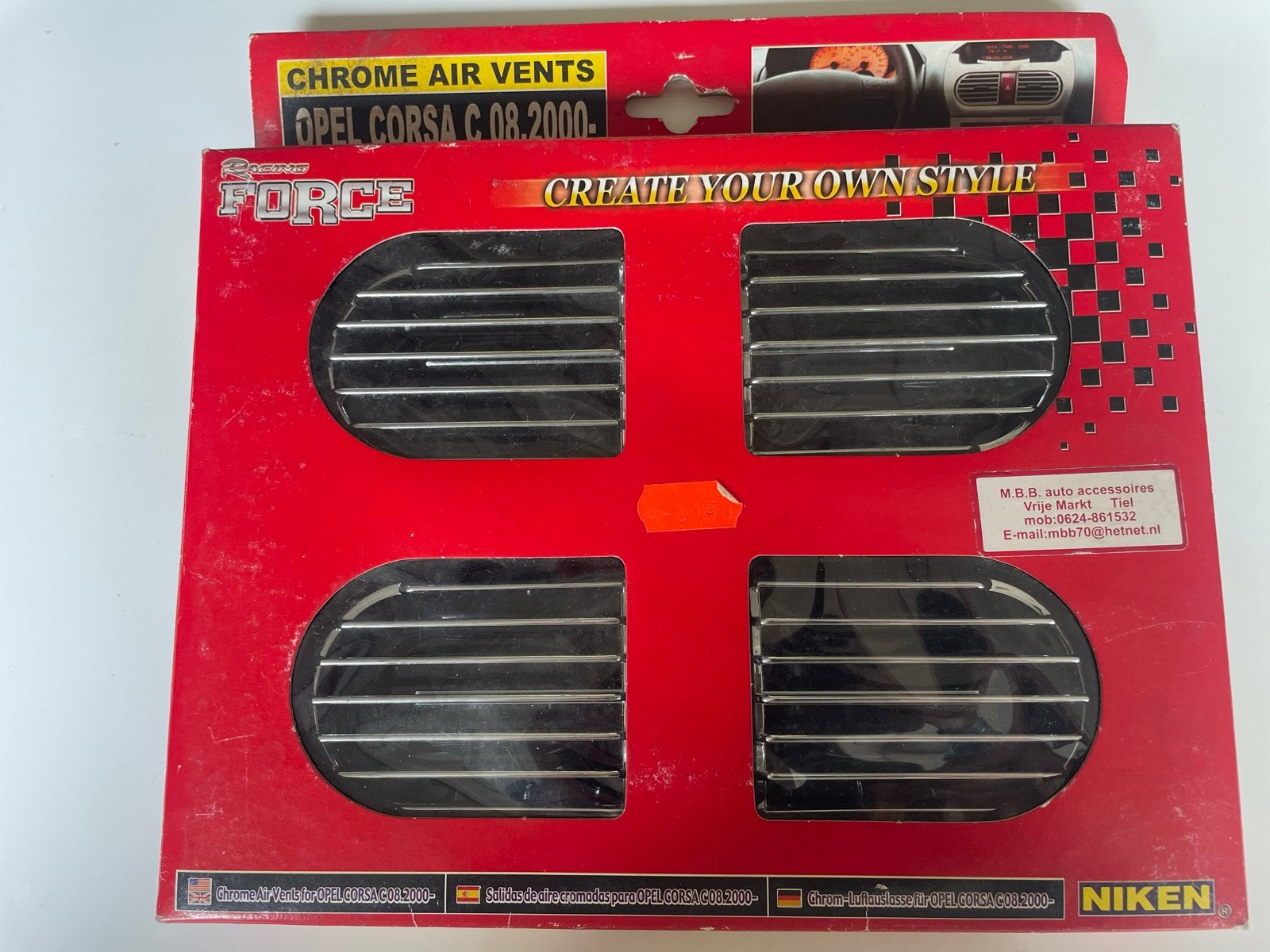 Chromen luchtinlaten voor Opel Corsa C (vanaf 08.2000), Ophalen of Verzenden