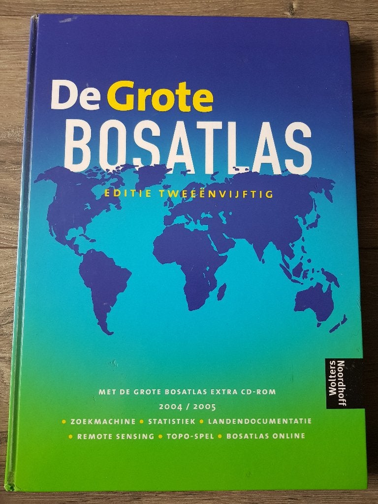 Boek : De grote bosatlas -- editie 52 -- 2004 / 2005, Bosatlas, 2000 tot heden, Ophalen of Verzenden, Zo goed als nieuw