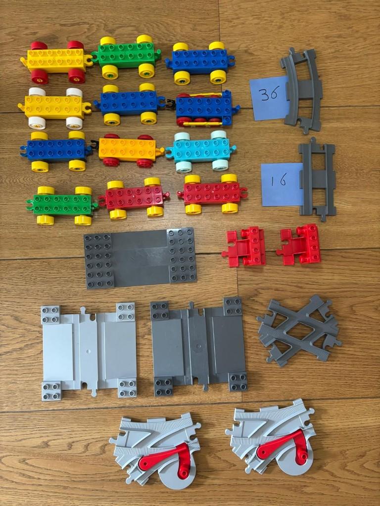 LEGO DUPLO treinbaan groot pakket, rails, wissels, treinen, Ophalen, Overige thema's, Zo goed als nieuw, Duplo