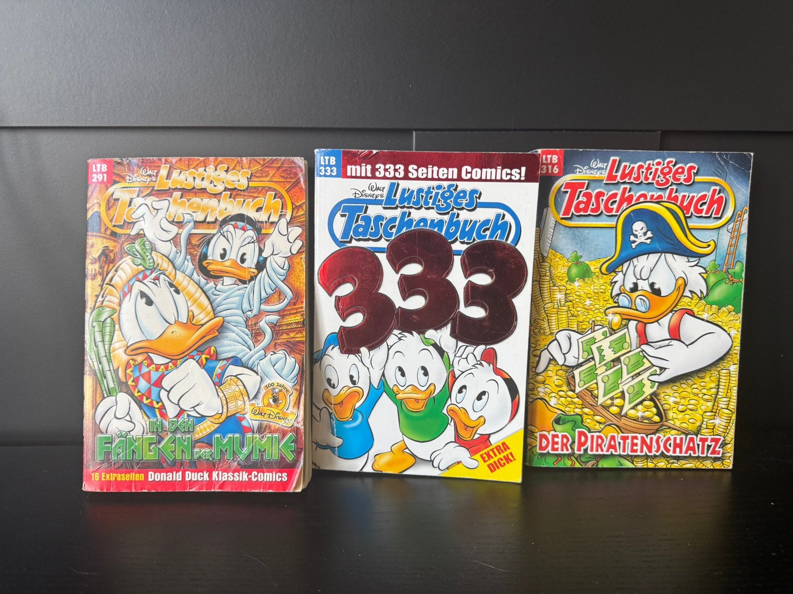 Duitse Donald Duck Lustiges Taschenbuch - 3 stripboeken, Boeken, Stripboeken, Meerdere stripboeken, Ophalen of Verzenden, Gelezen