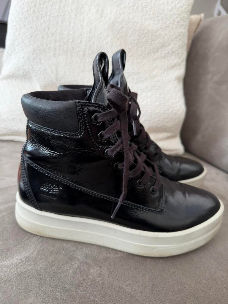 Timberland boots zwart lak, Kleding | Dames, Schoenen, Ophalen of Verzenden, Zo goed als nieuw, Zwart
