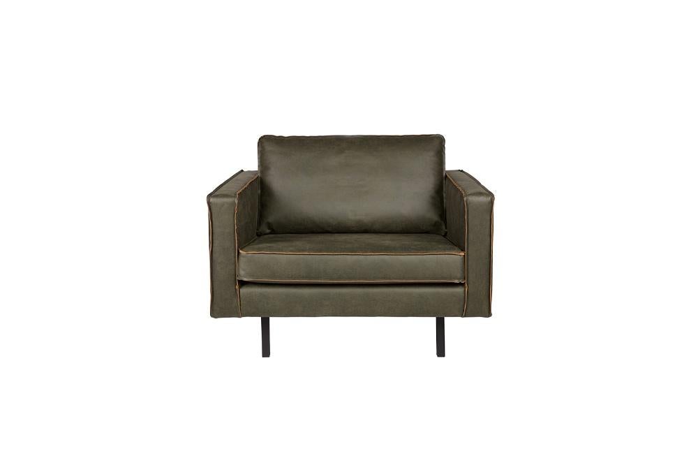 WOOOD Rodeo Fauteuil / Loveseat, Ophalen, Gebruikt, Eco Leder, 70% écht leer en 30% polyester, Met metalen poten, 75 tot 100 cm