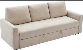 FRIHETEN Slaapbank beige, Ophalen, Gebruikt, Beige, Tweepersoons