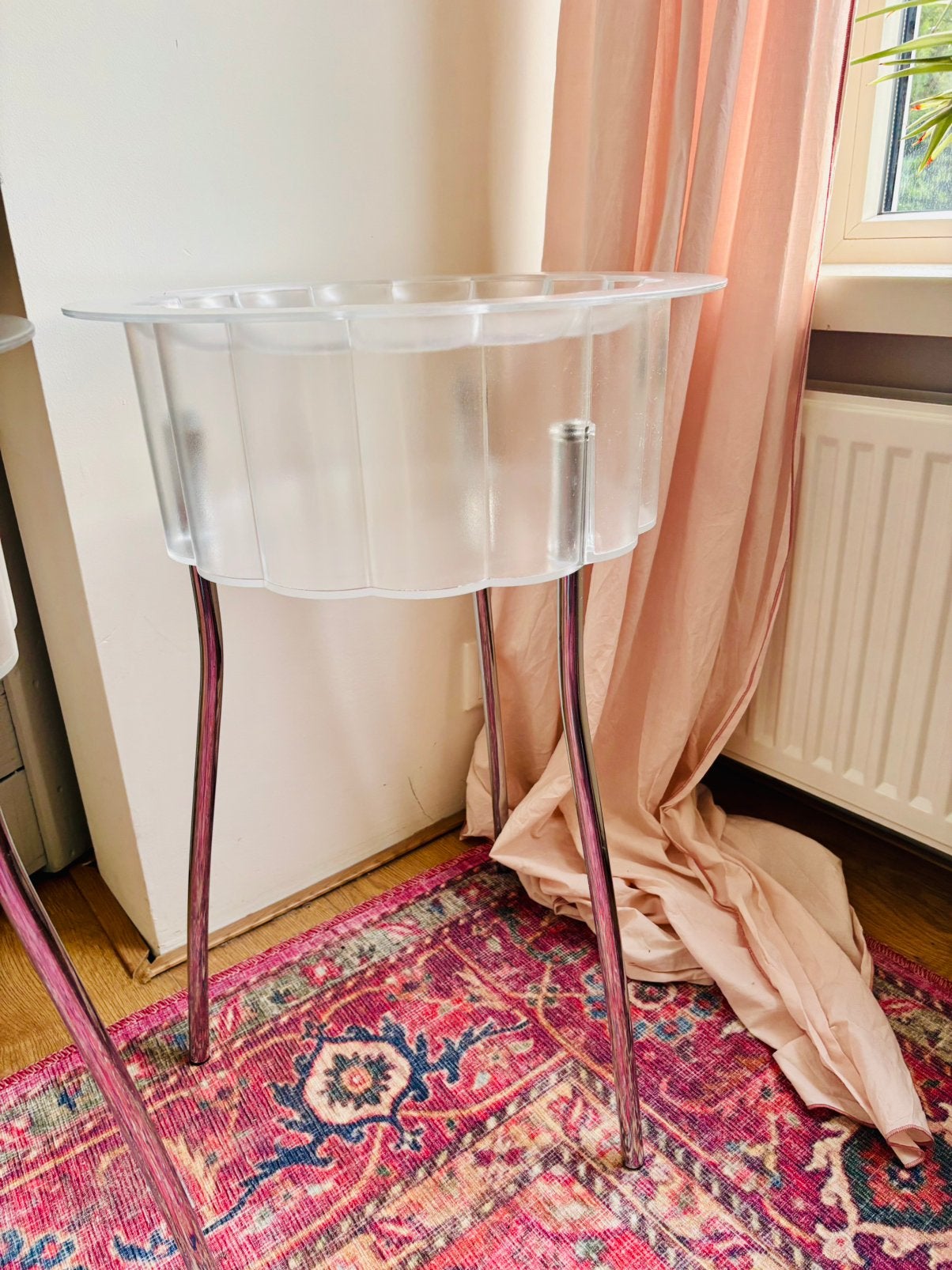 Vintage IKEA sidetables w/ storage 2 pcs, Minder dan 55 cm, Gebruikt, Rond, Ophalen