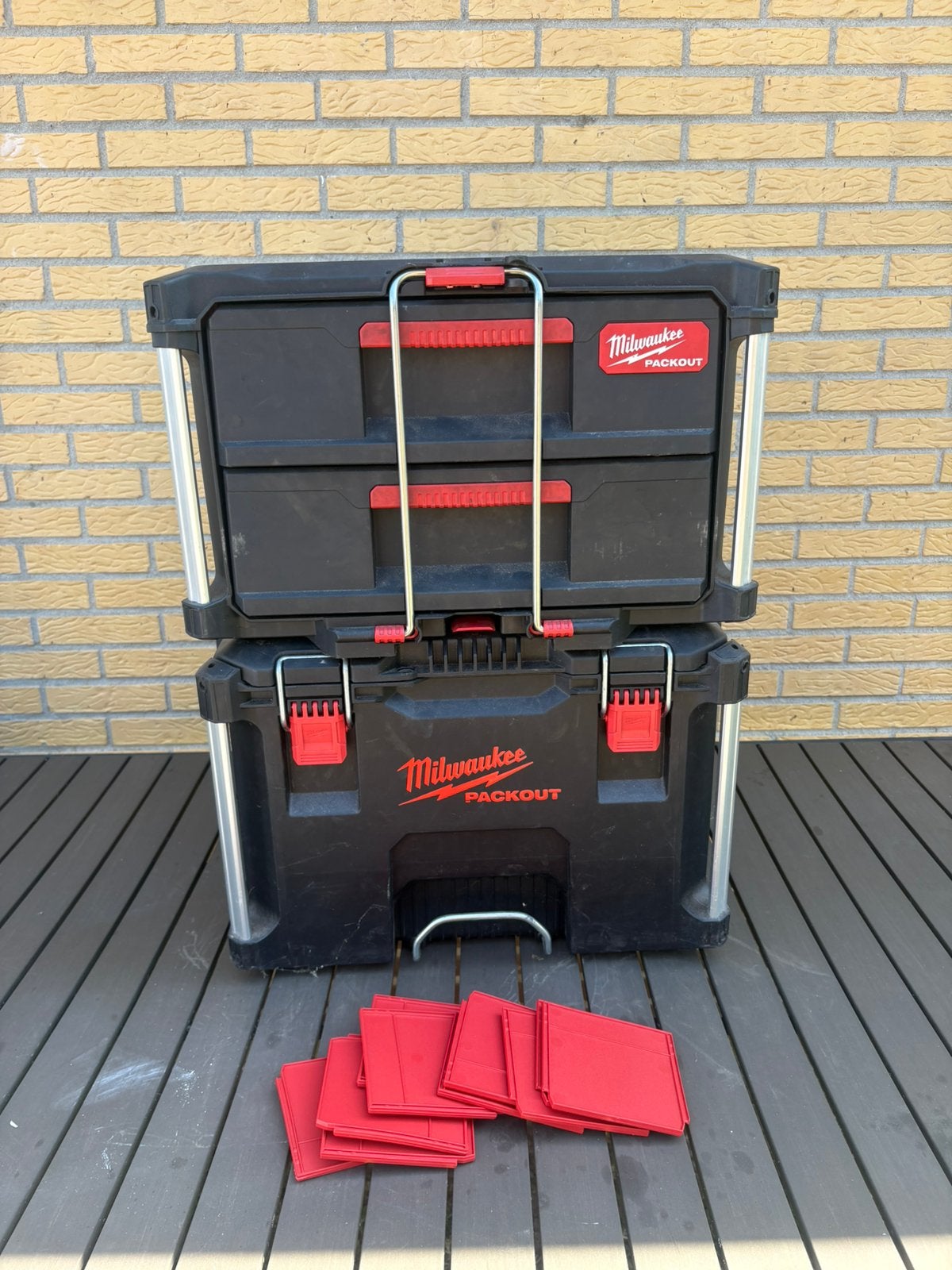Milwaukee Packout gereedschapskist met lades en trolley, Ophalen, Gevuld, Gebruikt