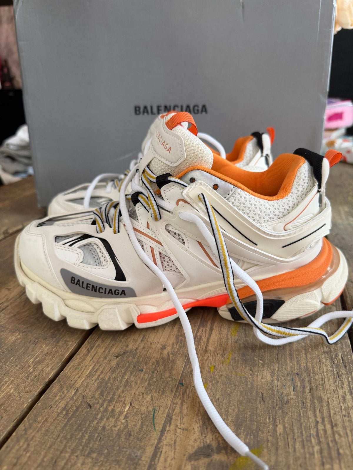 Balenciaga Track Sneakers - Maat 38, Kleding | Dames, Schoenen, Ophalen of Verzenden, Zo goed als nieuw, Wit, Sneakers of Gympen