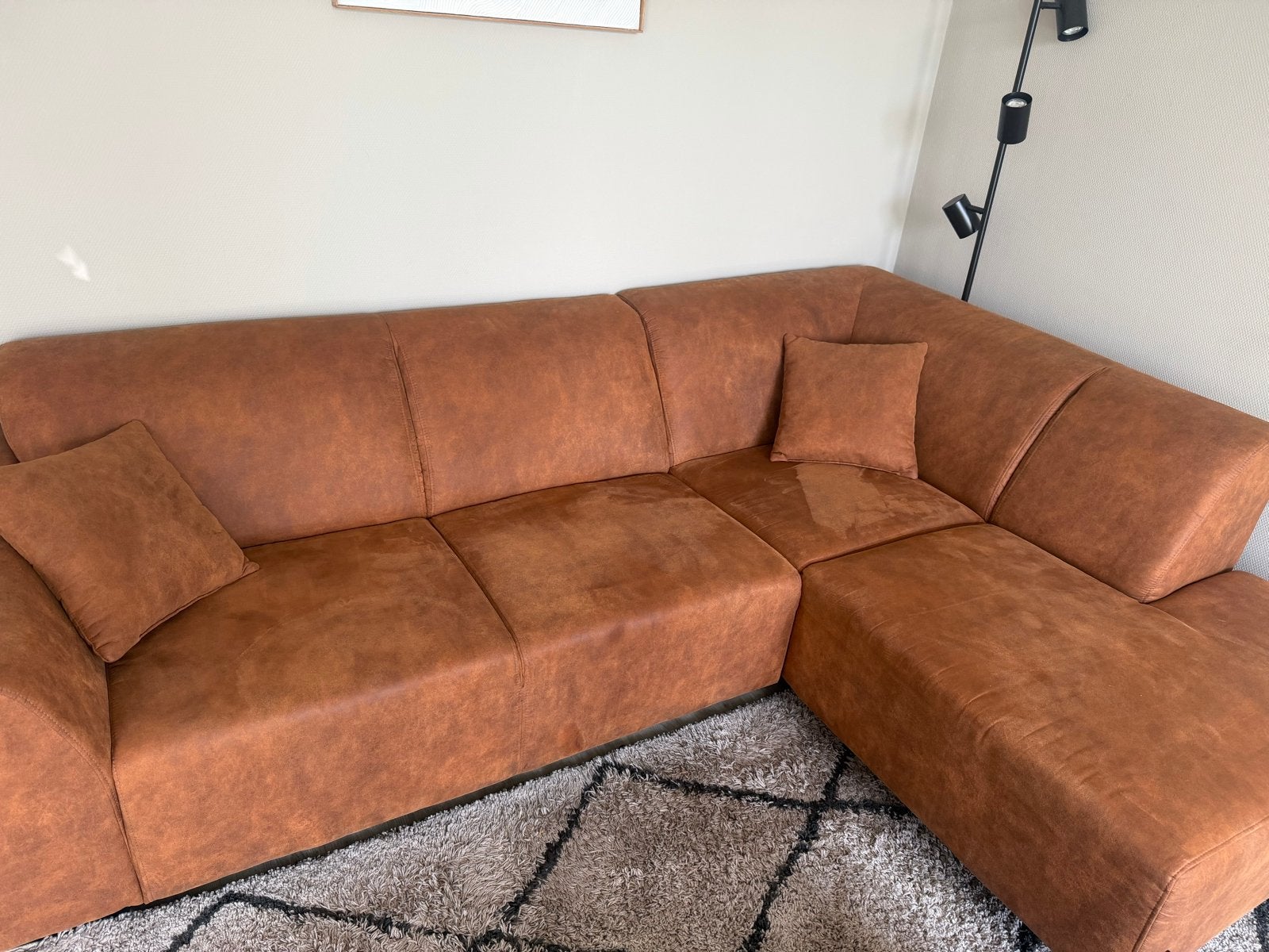 Hoekbank Leenbakker - Comfortabel en Stijlvol, Huis en Inrichting, Ophalen, 250 tot 300 cm, Gebruikt, 100 tot 125 cm