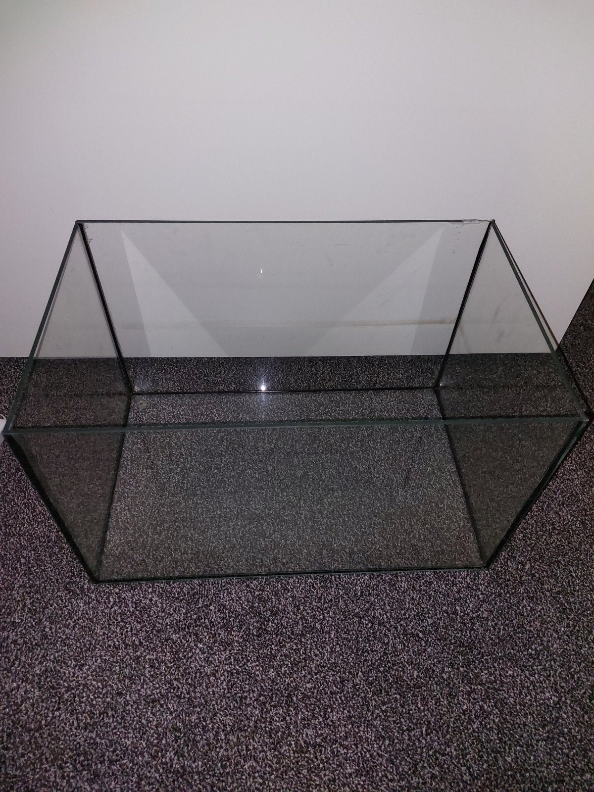 Glazen bak, Ophalen, Leeg aquarium