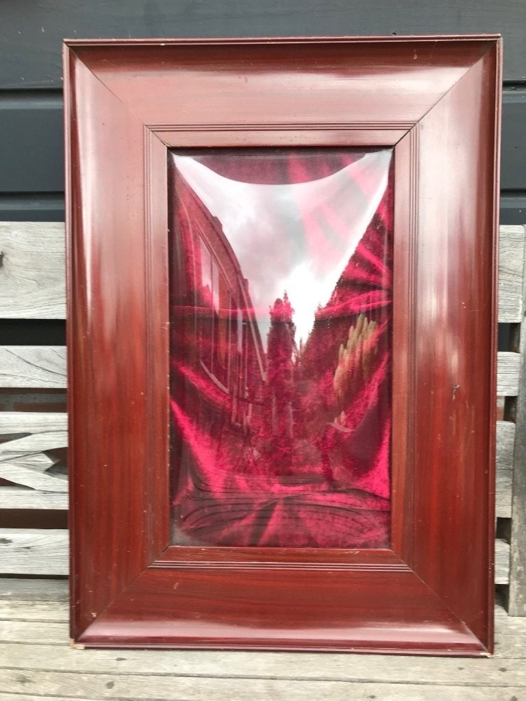 antieke lijst met bol glas, Ophalen