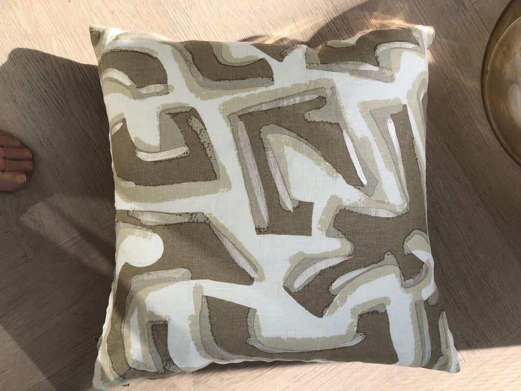 Claudi Sohalla Exclusive Sierkussen 50x50 - Handmade Holland, Ophalen, Zo goed als nieuw, Beige, Vierkant