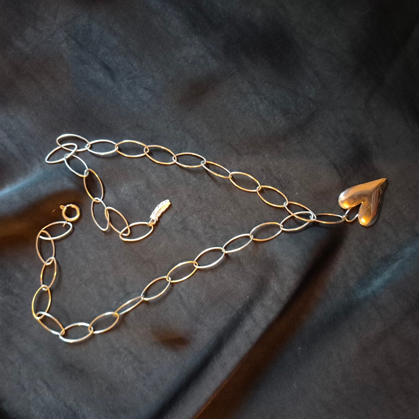 le veer ketting met hartje, Ophalen of Verzenden, Zo goed als nieuw, Zilver, Overige materialen