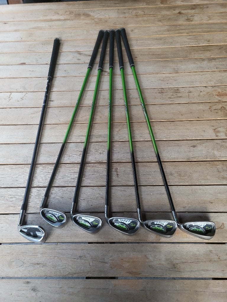 PING Rapture V2 dames ijzers +1 inch verlengd – graphite, Sport en Fitness, Golf, Ophalen of Verzenden, Gebruikt, Set, Ping