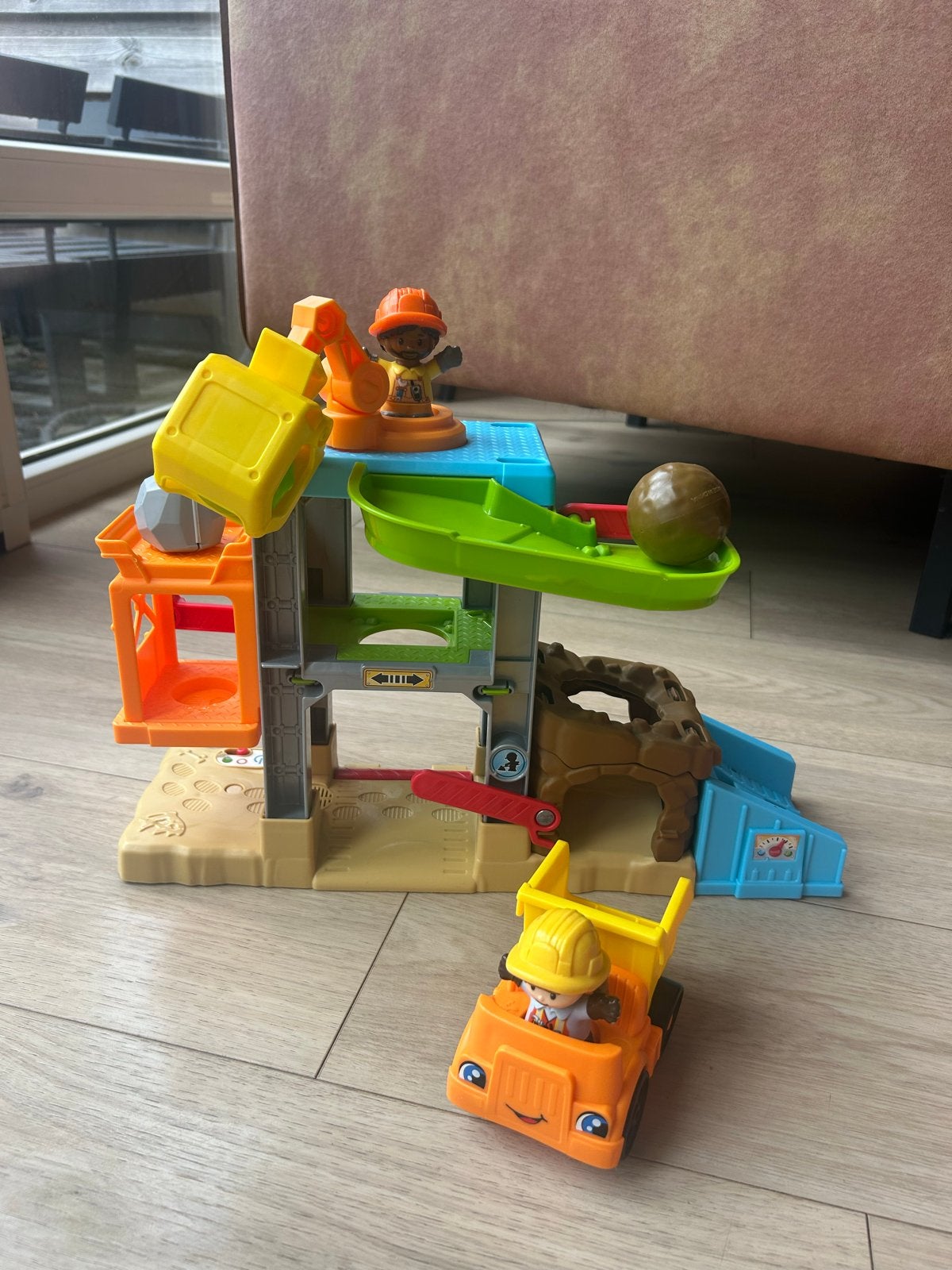 Fisher-Price Little People Bouwplaats met Voertuigen, Ophalen of Verzenden, Gebruikt, Overige typen, Met wieltjes