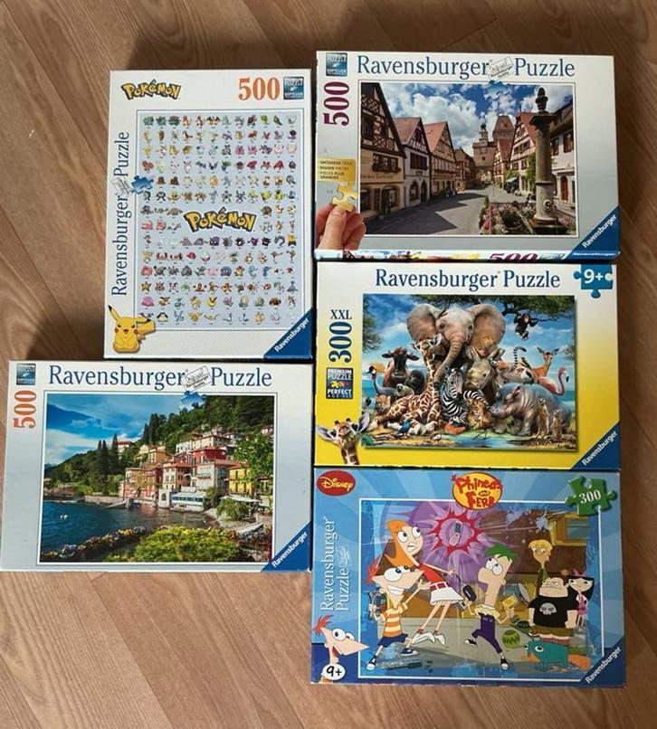 Puzzels die 1 of meer stukjes missen, gratis op te halen, Hobby en Vrije tijd, Denksport en Puzzels, Ophalen, 500 t/m 1500 stukjes