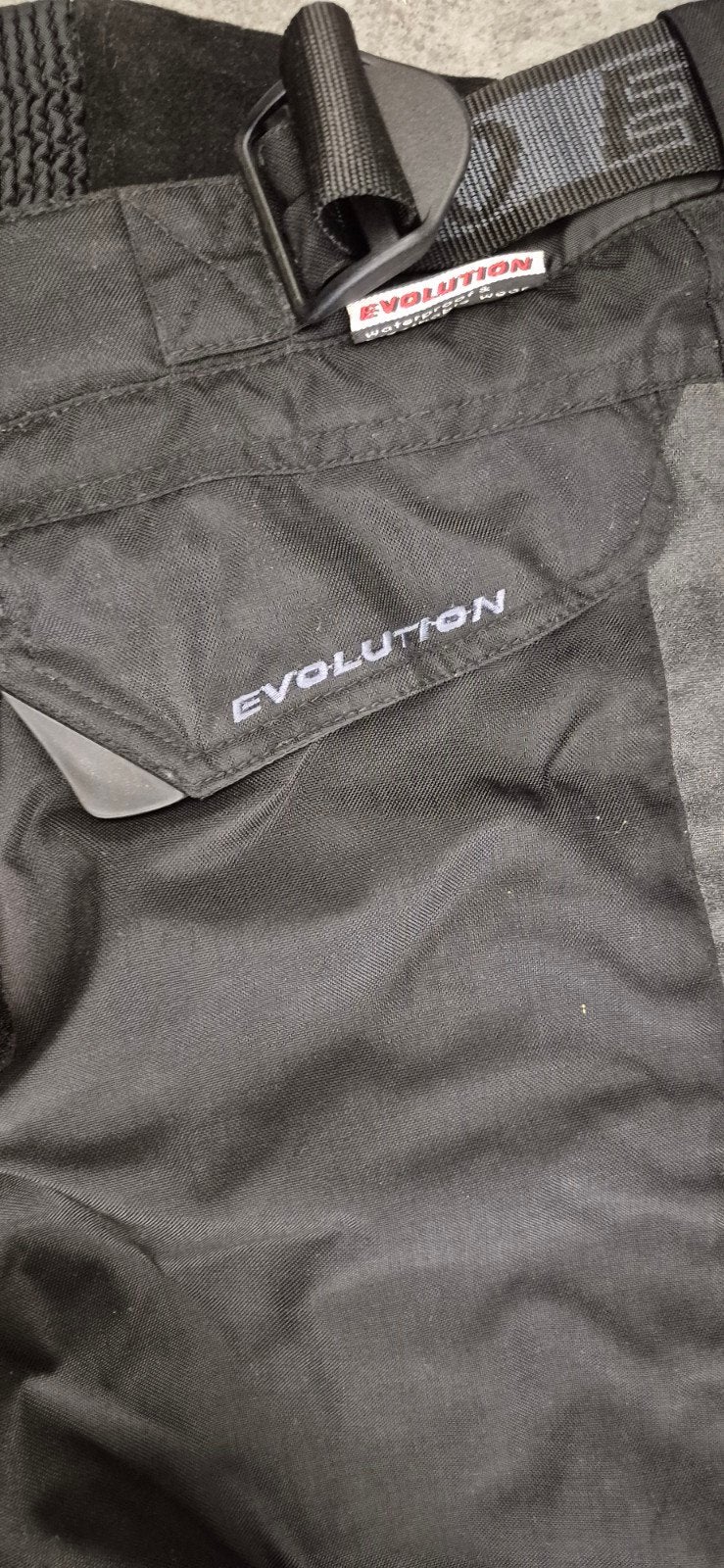 Zwarte Evolution motorbroek maat L met 2 winterbinnenbroeken, Motoren, Evolution, Ophalen of Verzenden, Broek | textiel, Dames