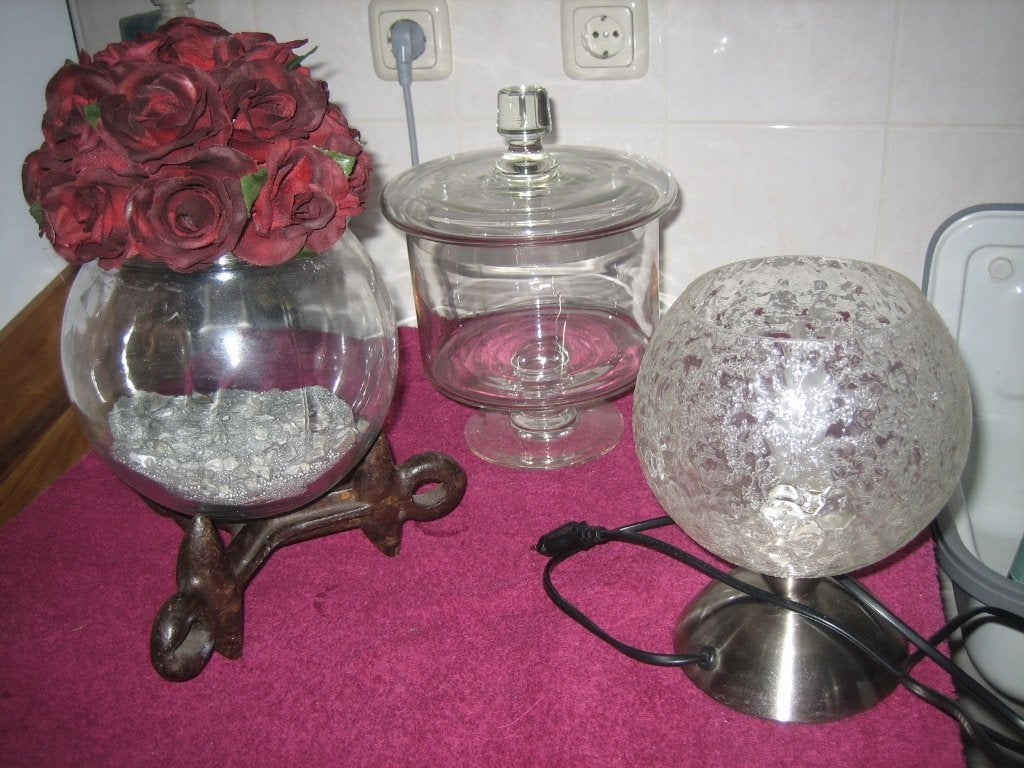 lampje/retro, Huis en Inrichting, Ophalen, Zo goed als nieuw, Glas