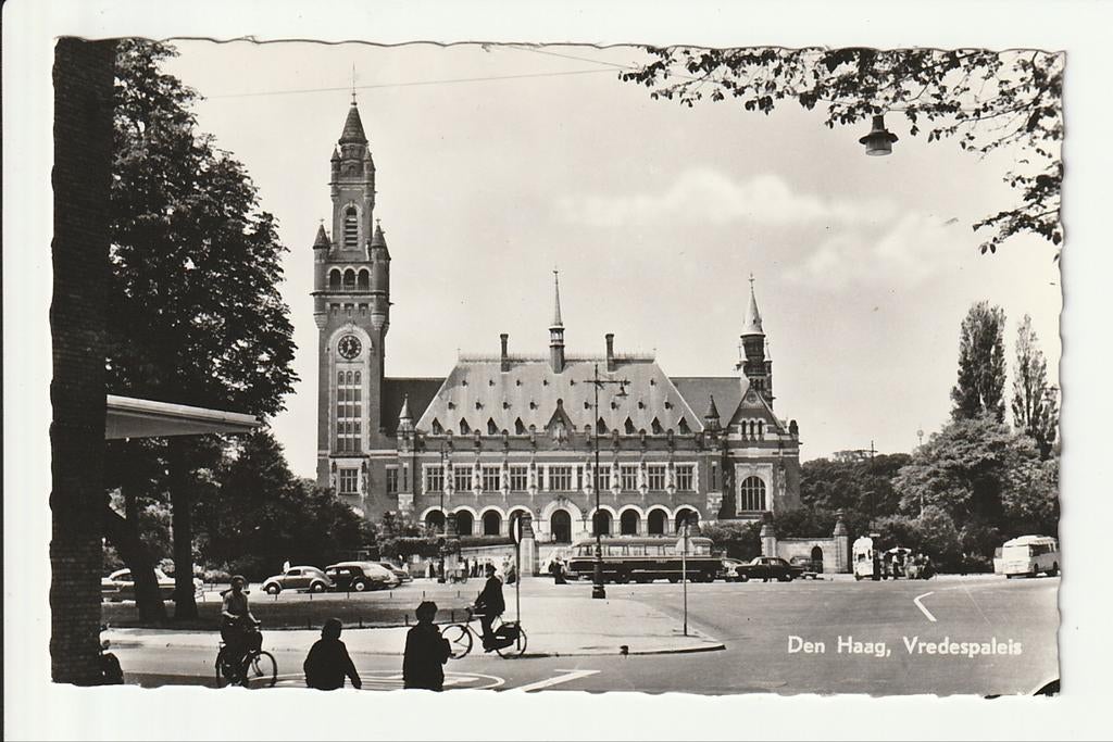DEN HAAG VREDESPALEIS FIETS AUTO'S DRAAIORGEL WC TENSEN BUS, Ophalen of Verzenden, 1960 tot 1980, Ongelopen, Zuid-Holland