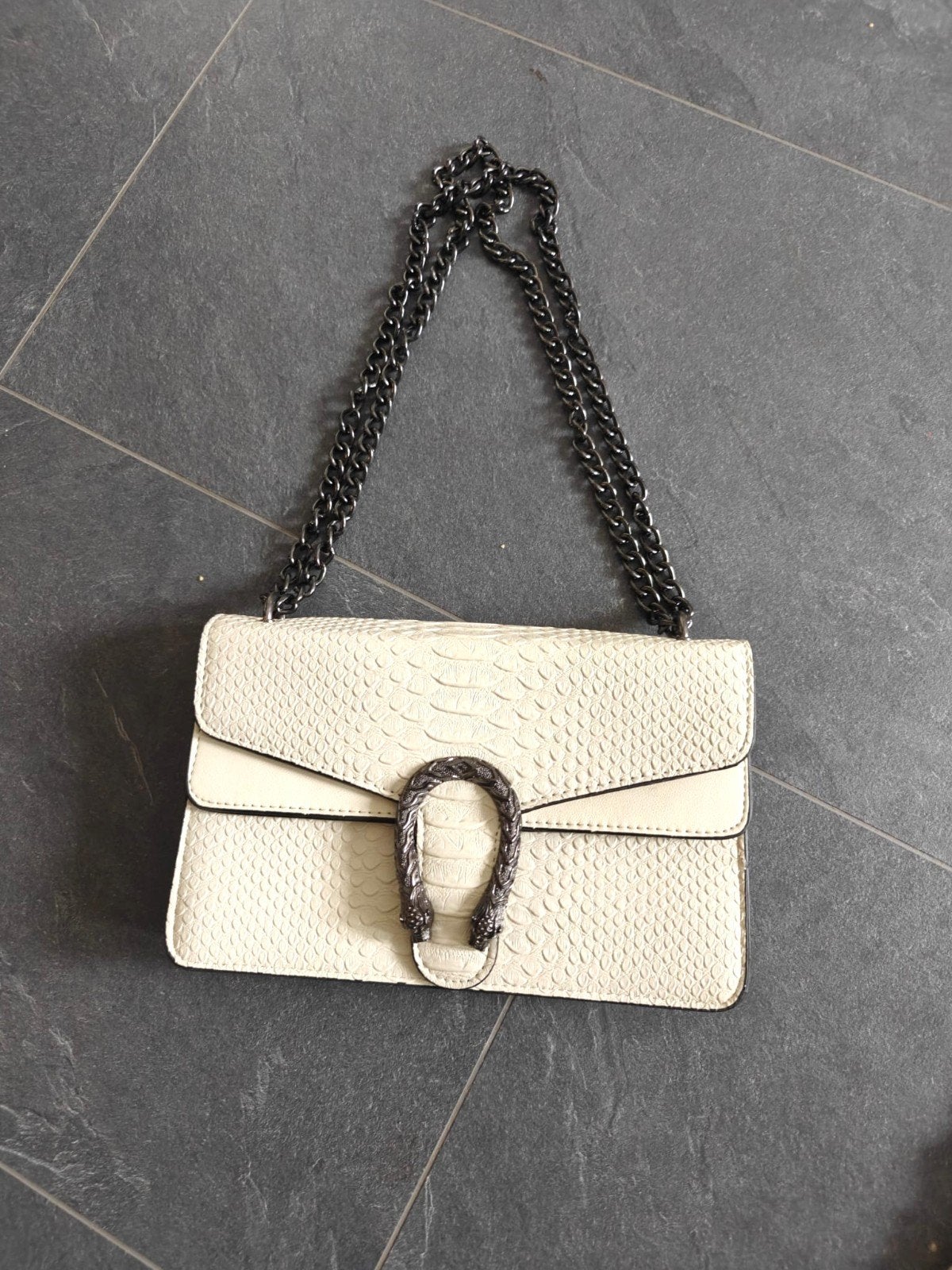 Nieuwe Off-White/Crème Schoudertas met Ketting, Ophalen of Verzenden, Nieuw, Beige, Schoudertasje