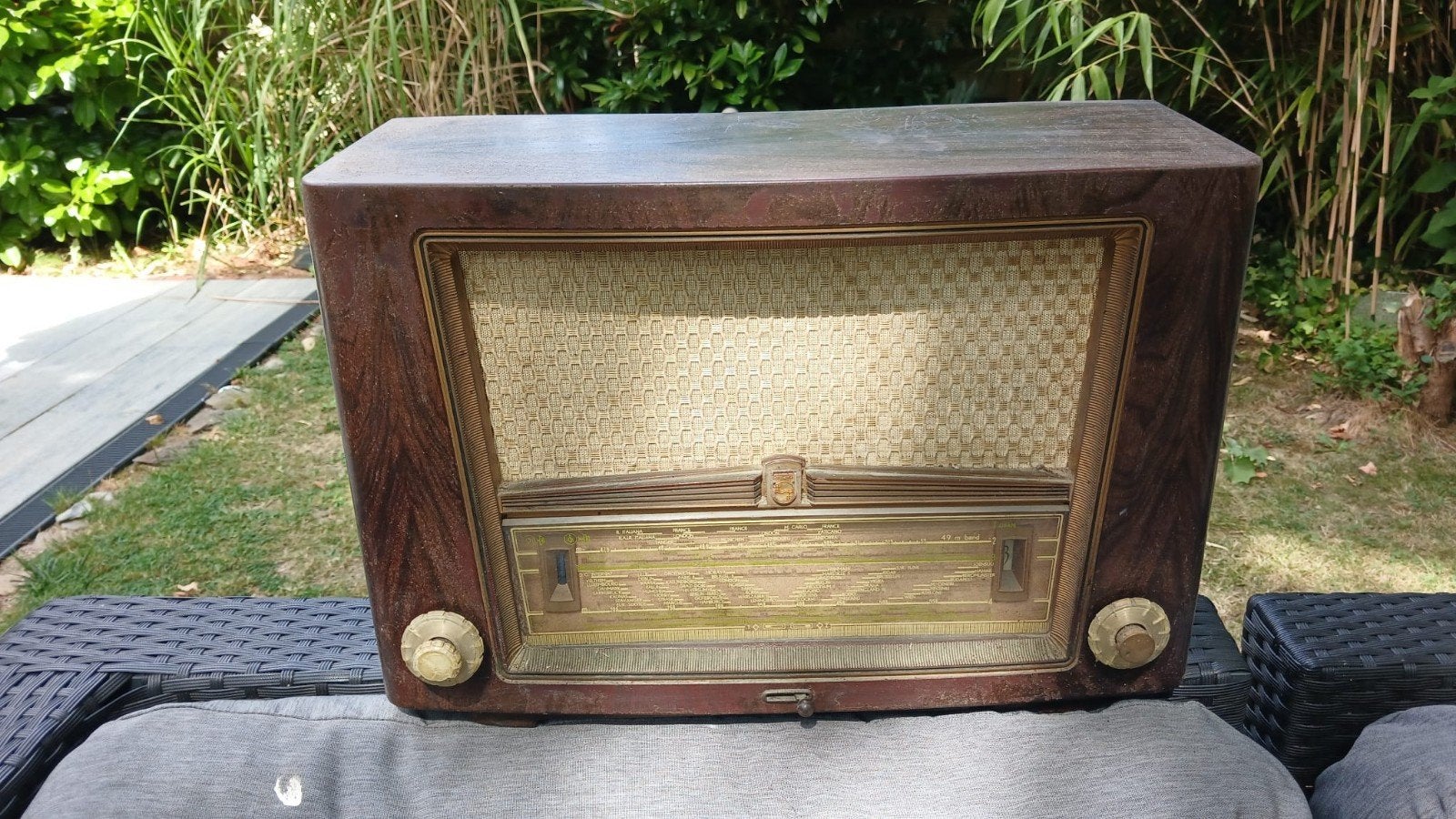 Vintage Radio - Klassieke Houten Buizenradio, Ophalen, Gebruikt, Radio