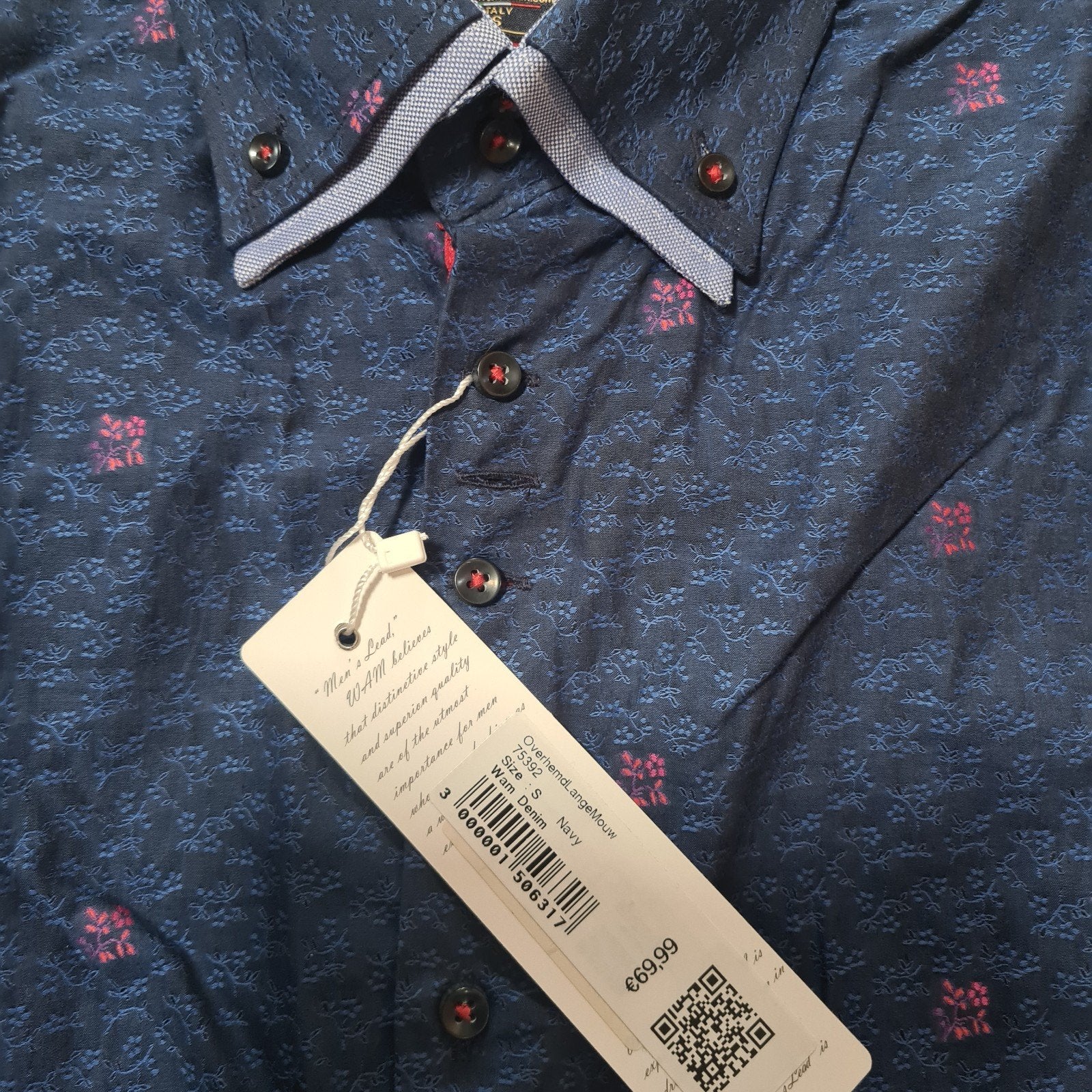 Wam Denim heren S overhemd - Nieuw met kaartje, Blauw, Halswijdte 38 (S) of kleiner, Nieuw, Ophalen of Verzenden