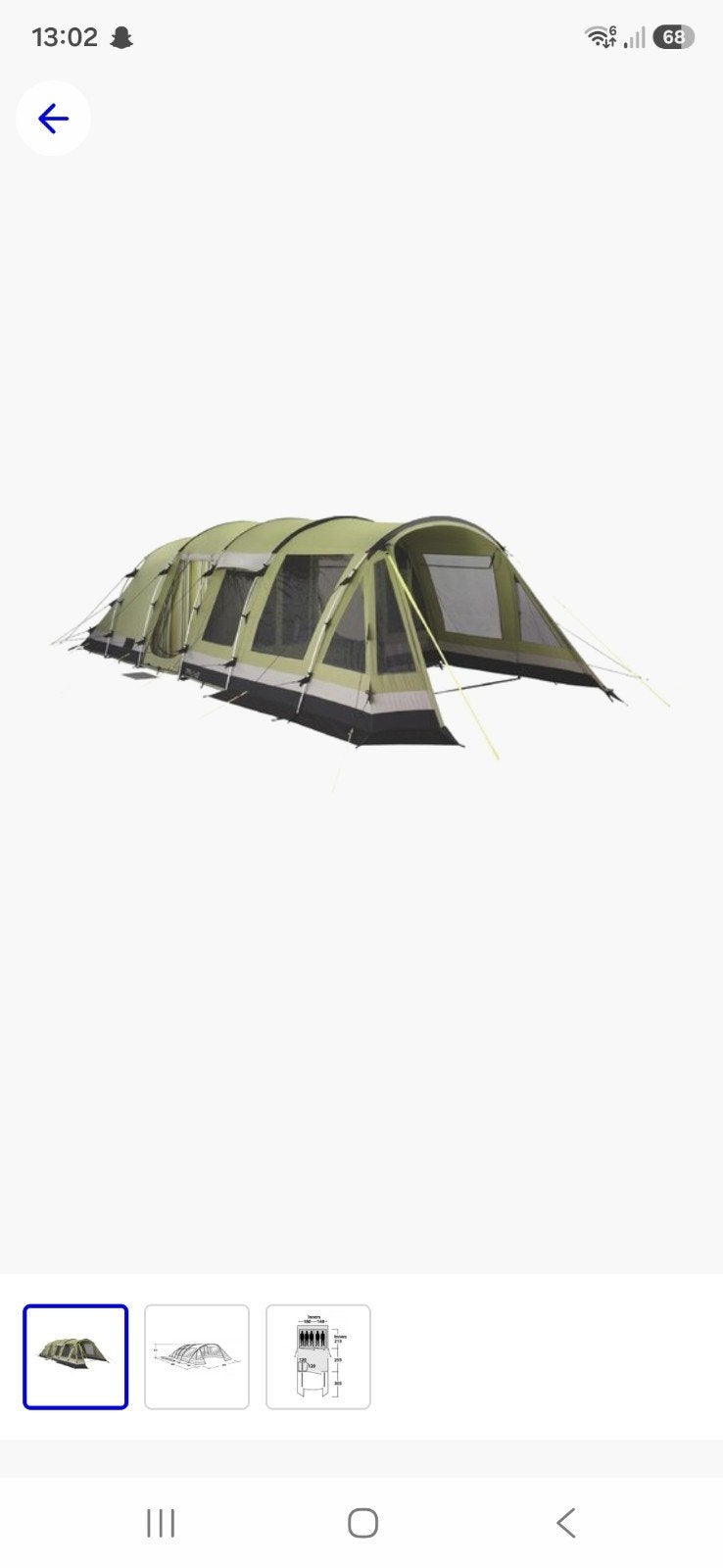 Wolfklake 5 familietent van technisch katoen - Nieuwstaat, Caravans en Kamperen, Ophalen