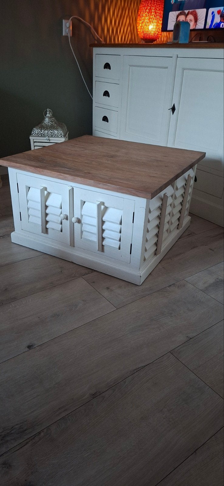 landelijke salontafel, Ophalen, Zo goed als nieuw, 50 tot 100 cm, 75 tot 100 cm