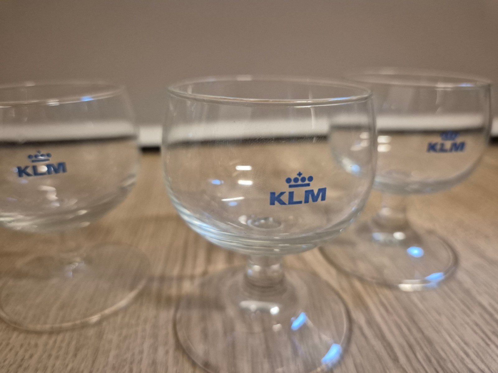 3 KLM glaasjes, Verzamelen, Glas en Borrelglaasjes, Ophalen of Verzenden, Borrel- of Shotglas