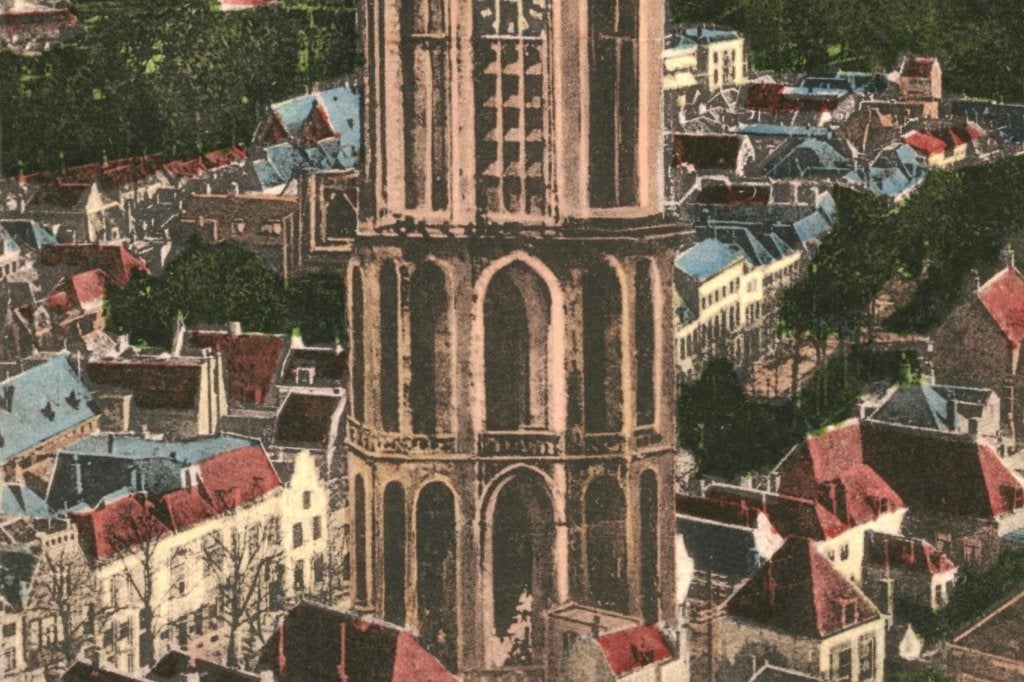 972028	Utrecht	Dom	Domtoren	1927	Gelopen met zegel, Ophalen of Verzenden, 1920 tot 1940, Gelopen, Utrecht