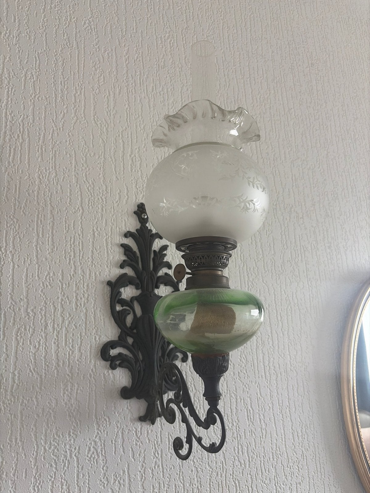 Antieke wandlamp - Olie/Petroleumlamp stijl, Ophalen