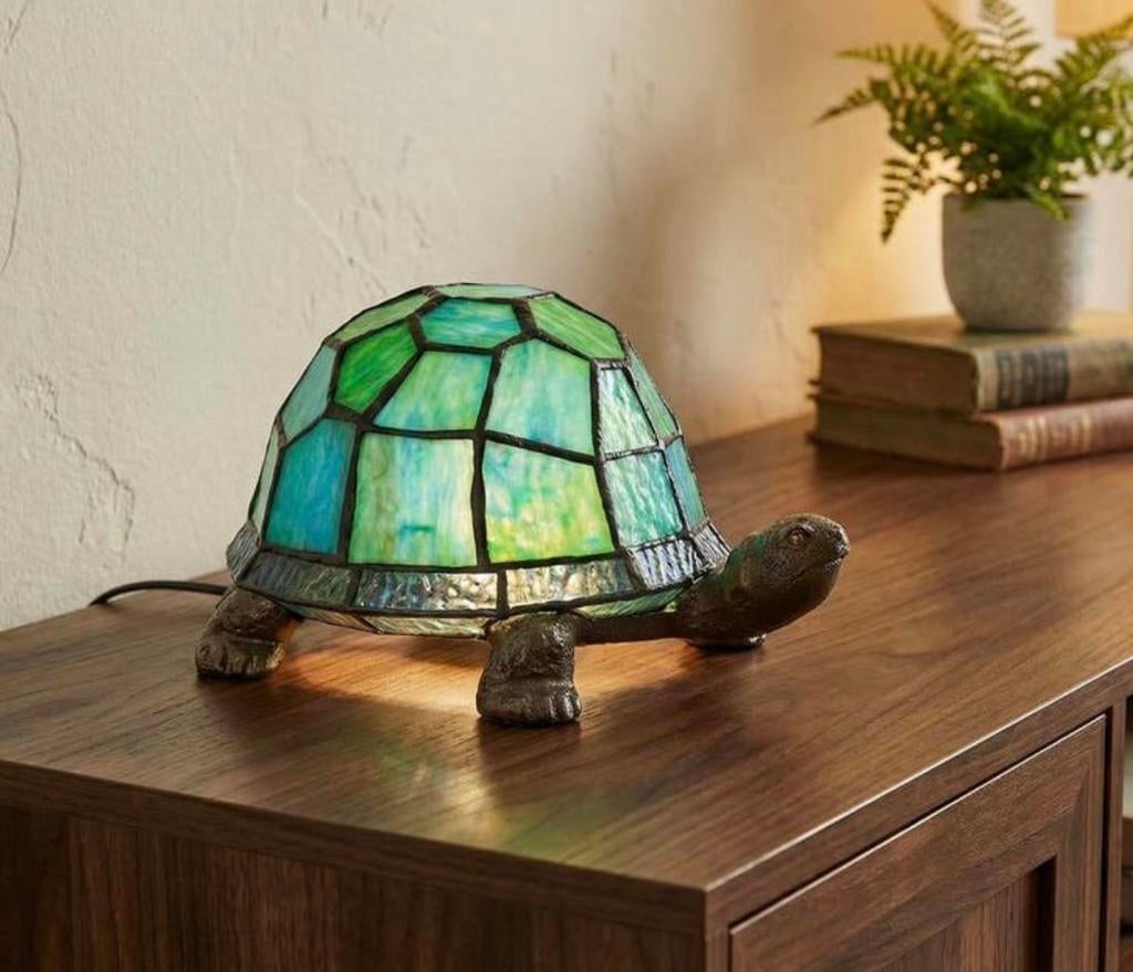 Schildpad Glas-in-Lood Lamp – Uniek & Sfeervol NIEUW!, Verzenden, Nieuw