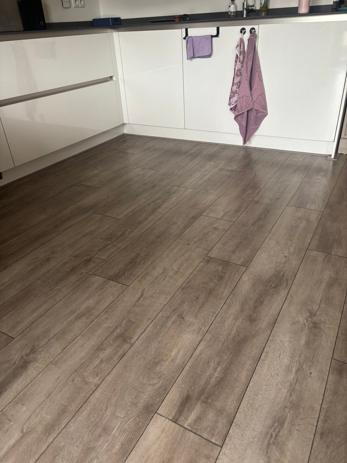 Laminaat donkergrijs - circa 80m2, Ophalen, Zo goed als nieuw, 25 tot 50 m², Laminaat
